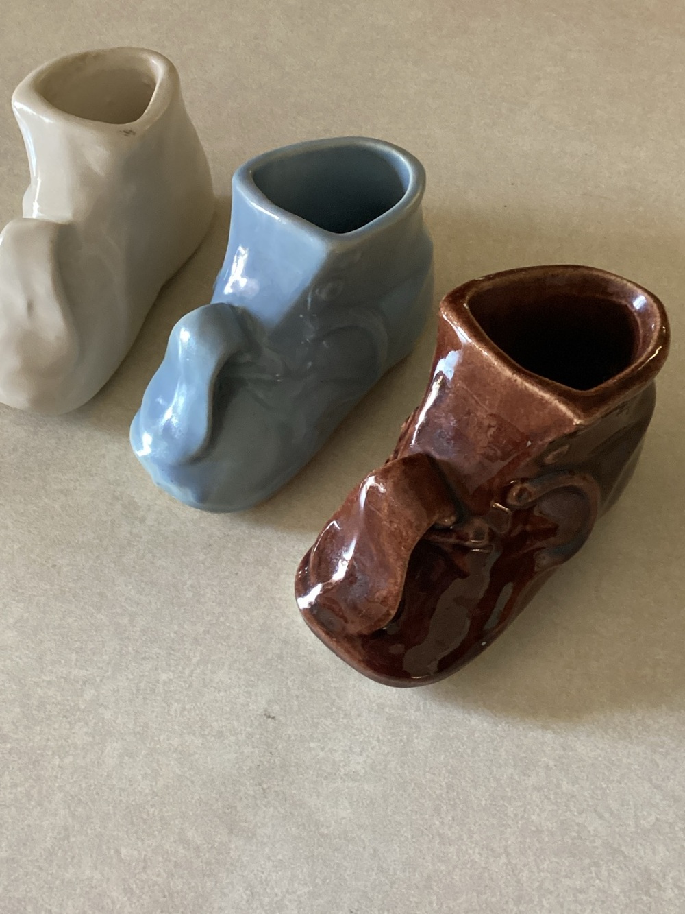 Kids Ceramic Shoe Planters Vintage bundle 3
